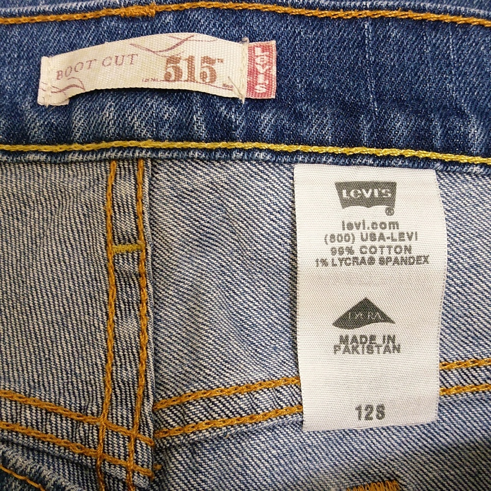 Levi's 515 Boot Cut Jeans - Sz 12S (Slim) - Picture 8 of 8